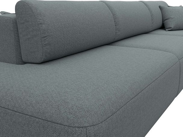 Диван прямой Лига-036 НПБ Модерн Лонг подлокотник справа Рогожка серый - Вид 4