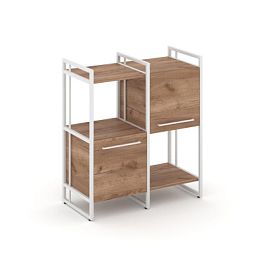 Rift Шкаф комбинированый RF.NS-005 Дуб Табак/Металл Белый 820*396*924 - Фото предпросмотра