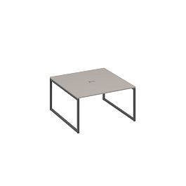 Переговорный стол 140 на металлокаркасе QUATTRO A4 А4 Б4 135 БП мокко премиум / металлокаркас антрацит - Фото предпросмотра