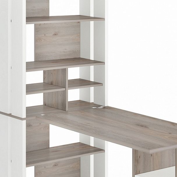 Стол компьютерный Домино Лайт СТЛ-ОВХ+С120Прям Белый/Нельсон - Вид 3