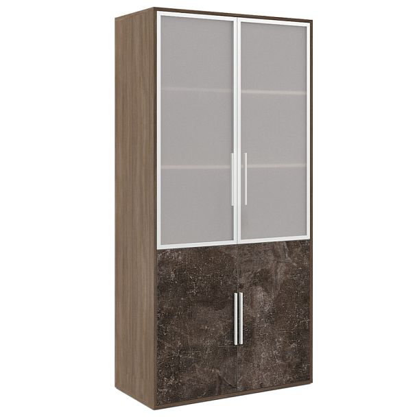 Шкаф для бумаг B-tone 93,5x45x191,7 дуб урбан бетон темный - Вид 1