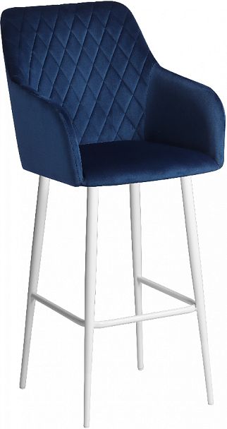 Барное поворотное кресло Барли К, Confetti blue/белый - Вид 4