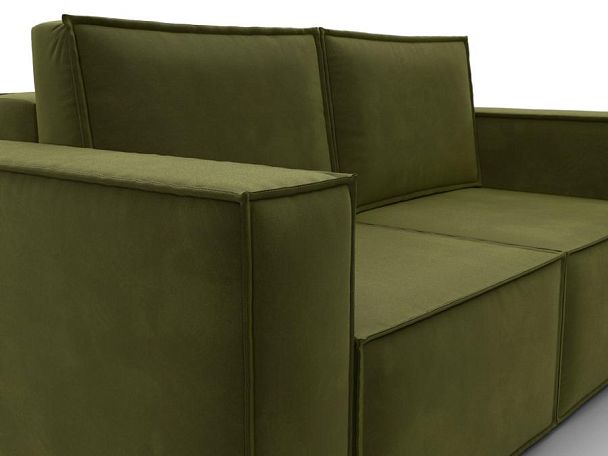 Диван прямой Куба мини Микровельвет зеленый - Вид 4