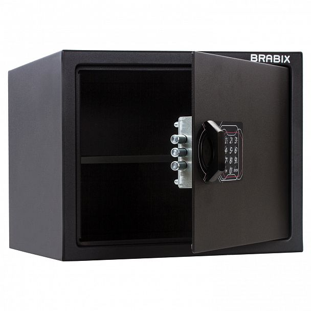 Сейф мебельный BRABIX "SF-280EL", 280х350х300 мм, электронный замок, черный, 291149, S103BR212414 - Вид 2