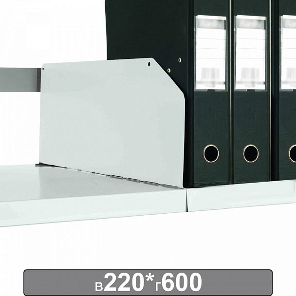 Разделитель к металлическому стеллажу, 600х220 мм, КОМПЛЕКТ 20 шт., К24199510603 - Вид 1