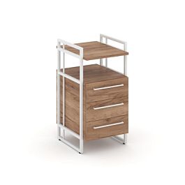 Rift Direct Тумба приставная RF.TPRR-001 Дуб Табак/Металл Белый 424*500*821 - Фото предпросмотра