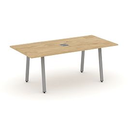 Style Project Direct Direct Стол переговорный SN-6A.SPRG-198 Тиквуд Светлый/Металл Серый 1980*980*750 - Фото предпросмотра