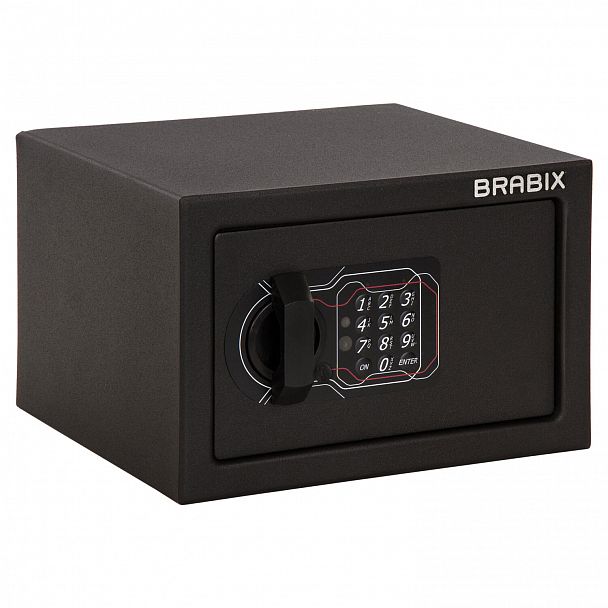 Сейф мебельный BRABIX "SF-170EL", 170х260х230 мм, электронный замок, черный, 291143, S103BR210614 - Вид 3