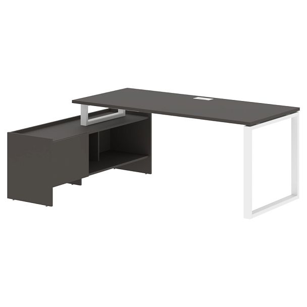 Стол с тумбой EQCT 19814 Мокко/Белый 1960х1400х750 EDIS - Вид 1