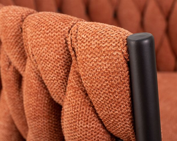 Стул барный DOBRIN LEON (оранжевая ткань (LAR 275-27)) - Вид 9