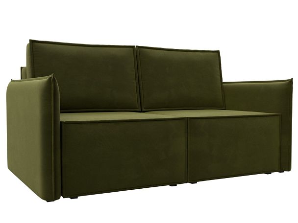 Диван прямой Либерти мини Микровельвет зеленый - Вид 1