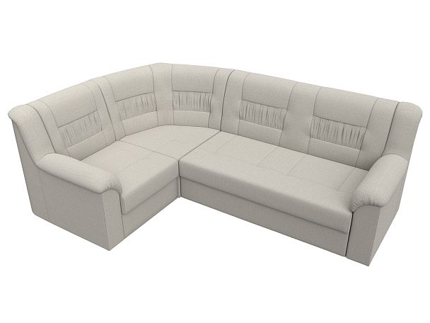 Диван угловой Карелия левый угол Рогожка бежевый - Вид 5