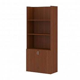 Стеллаж комбинированный (необходим топ) "Лидер"  ПК-ЛДР-СК205Х90Д/35-В1-35 миланский орех светлый - Фото предпросмотра