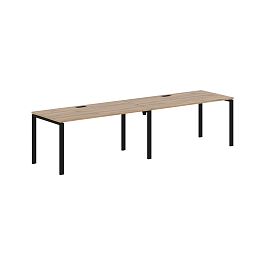Стол 2-х местный EUWST 3180 Дуб Денвер светлый/Черный 3126х800х750 EDIS - Фото предпросмотра