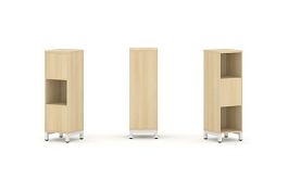 Стайл Проджект Набор стеллажа 2-х сторон., 3 яр. SN.NSD-311 Акация Лорка/Металл Белый 387*400*1248 - Фото предпросмотра