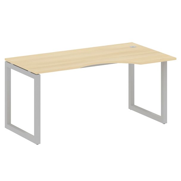 Metal System Quattro Стол криволинейный правый на О-образном м/к 50БО.СА-1 (R) Акация/Серый металл 1600*900*750 - Вид 1