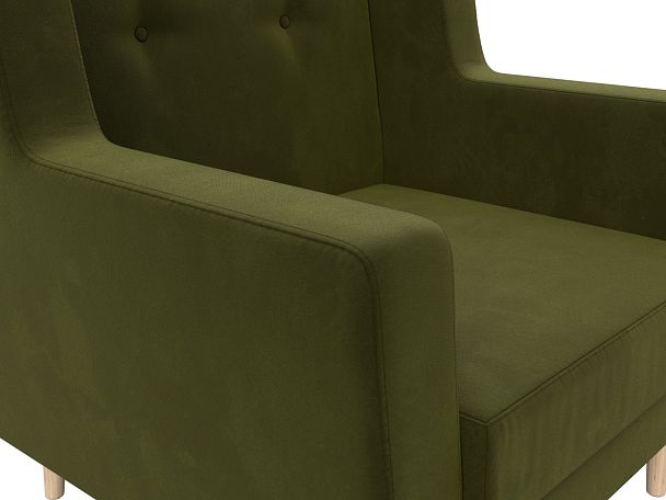 Кресло Брайтон (полностью микровельвет зеленый) - Вид 4