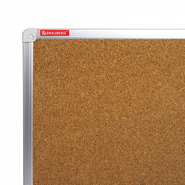 Доска пробковая для объявлений 90х120 см, алюминиевая рамка, ГАРАНТИЯ 10 ЛЕТ, РОССИЯ, BRAUBERG, 236445 - Вид 5