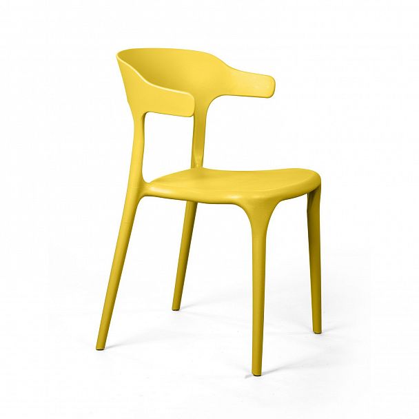 Стул Leo, первичный пластик желтый, стопируемый - Вид 2