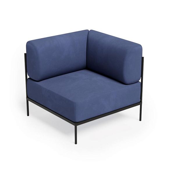 Rio Модуль угловой РСЕ-02 Velutto 48/Металл Черный 810*810*770 - Вид 1