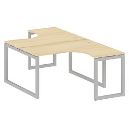 Metal System Quattro Р. ст. криволинейная на О-образном м/к 50БО.РАС-СА-2.3 Акация/Серый металл 1400*2435*750 - Фото предпросмотра