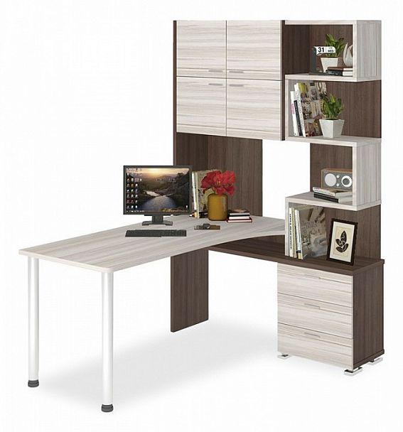 Стол компьютерный Домино СР-500М/160 Карамель/Шамони правый - Вид 1