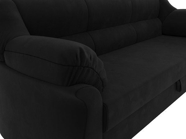 Диван прямой Карнелла (полностью микровельвет черный) - Вид 4