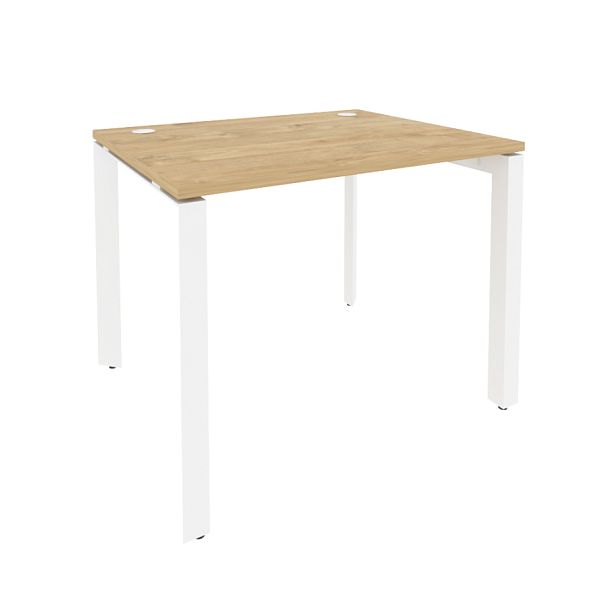 Onix Стол рабочий на П-образном м/к O.MP-SP-1.8 Тиквуд светлый/Белый металл 980*800*750 - Вид 1