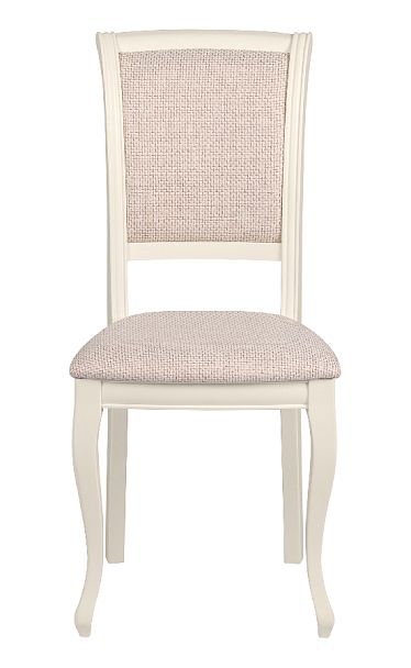 Обеденная группа стол Элат D90(130)х90х76 Слоновая кость и 2 стула Арктос Слоновая кость/Кремовая рогожка - Вид 8