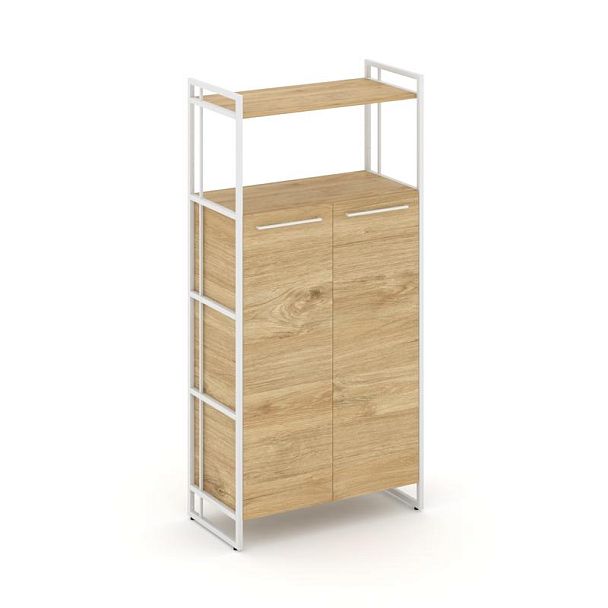 Rift Шкаф 4 ниши широкий RF.SS-43 Тиквуд Светлый/Металл Белый 798*396*1648 - Вид 1