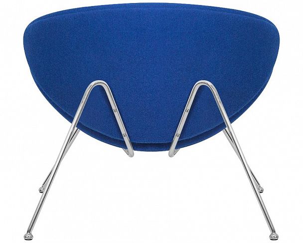 Кресло дизайнерское DOBRIN EMILY (синяя ткань AF6, хромированная сталь) - Вид 5
