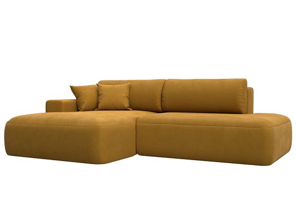 Диван угловой Лига-036 НПБ Модерн левый угол Велюр желтый - Вид 1