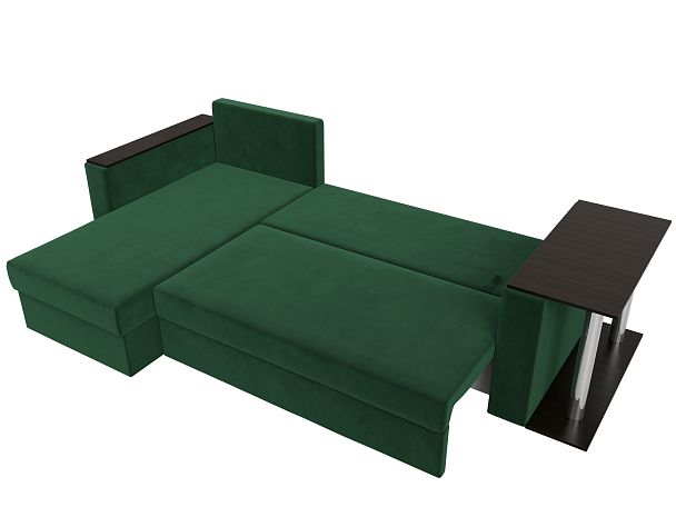 Угловой диван Атланта Лайт левый (полностью велюр зеленый) - Вид 8