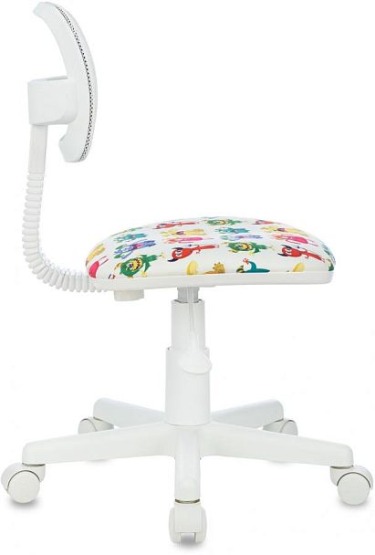 Кресло детское Бюрократ CH-W299 белый TW-15 сиденье мультиколор монстры сетка/ткань крестов. пластик пластик белый - Вид 2