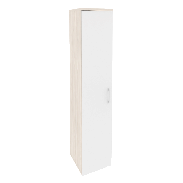 Onix Шкаф высокий узкий левый O.SU-1.9 (L) Денвер светлый/Белый бриллиант 400*420*1977 - Вид 1