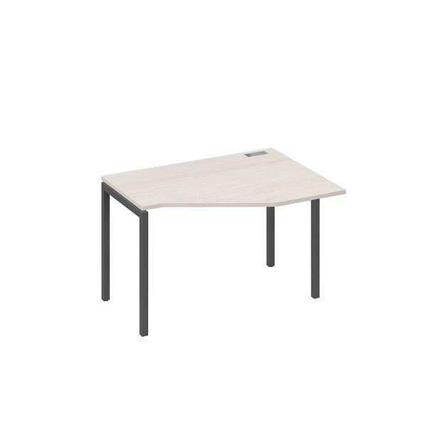 Стол эргономичный правый "Техно" на металлокаркасе DUE A4 А4 Б2 052 БП дуб / металлокаркас антрацит - Вид 1