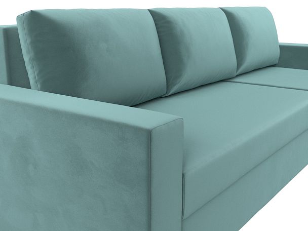 Угловой диван Траумберг Лайт правый (полностью Велюр бирюзовый) - Вид 4