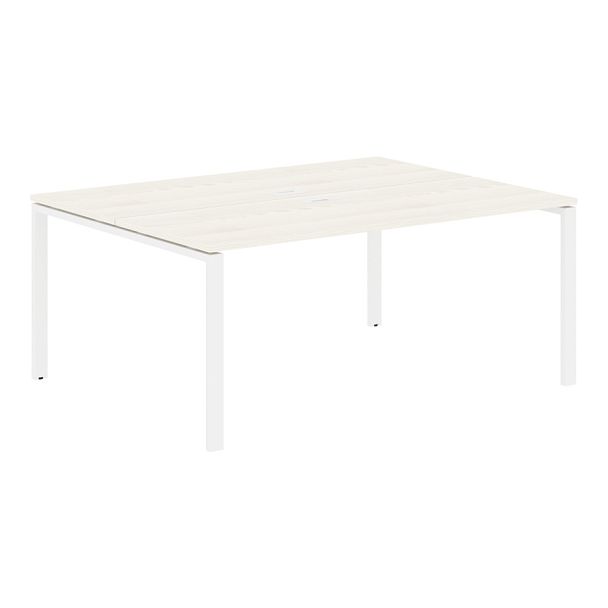 Стол 2-х местный EUWST 1713 Ясень Траун/Белый 1760х1346х750 EDIS - Вид 1