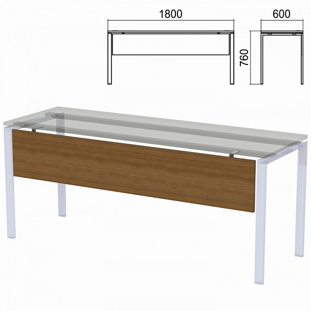 Царга к столам на металлокаркасе "Арго", шириной 1800 мм, орех - Вид 1