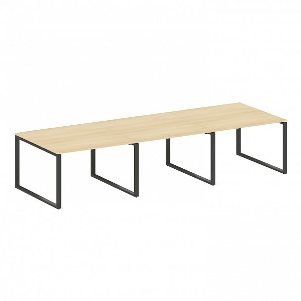 Стол для переговоров "Metal System" БО.ПРГ-3.2 акация/антрацит - Вид 1