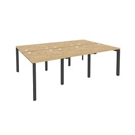 Onix Рабочая станция на П-образном м/к O.MP-D.RS-6.0.8 Тиквуд светлый/Антрацит металл 2340*1635*750 - Фото предпросмотра