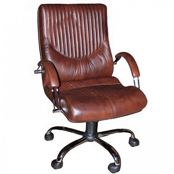 Кресло руководителя "Гермес" хром низкий - Вид 1