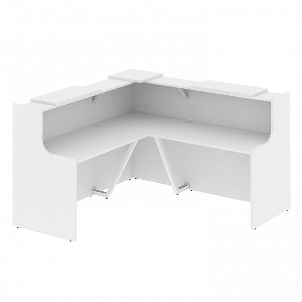 Ресепшн Г-образный "Onix" O.R-K-24 белый бриллиант - Вид 1