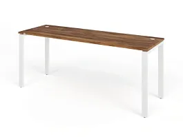 TANDEM RTD069-MK-180-SH Стол прямой на металлокаркасе ун-й 1800х600х750 Таксония шоколадная/Белый - Фото предпросмотра