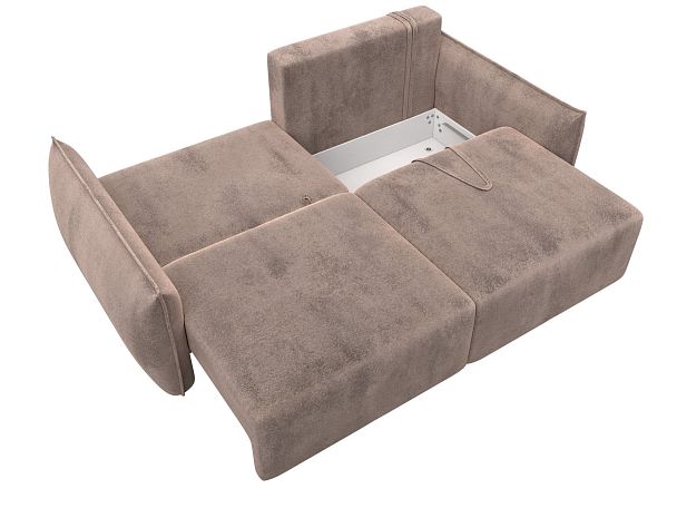 Диван прямой Лига-051 НПБ Велюр бежевый - Вид 8