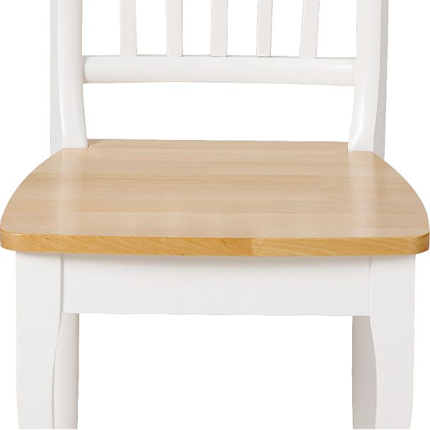 Стул деревянный с жестким сиденьем Элин Белый/Натуральный - Вид 10