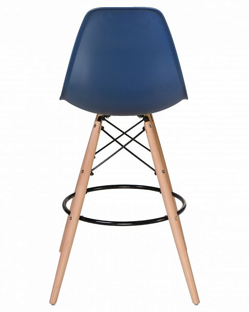 Стул барный DOBRIN DSW BAR (ножки светлый бук, цвет тёмно-синий (BE-12)) - Вид 2