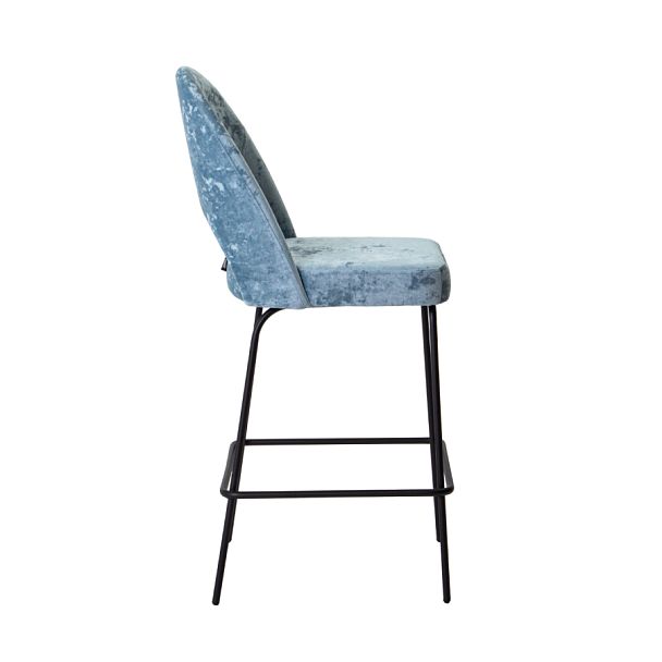 Стул барный Маллин, велюр Palermo sky 08, ножки металл - Вид 4