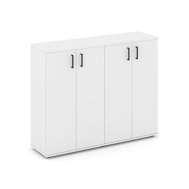 Стайл Проджект Тумба опорная/приставная SN.TOP-162 Белый/Черный Ручки 1432*400*1150 - Вид 1