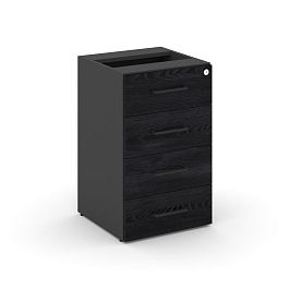 Касл Тумба подстольная CS.D-TPD-1 Каштан Тоскана/Базальт/Черный Матовый Гладкий 450*450*725 - Фото предпросмотра